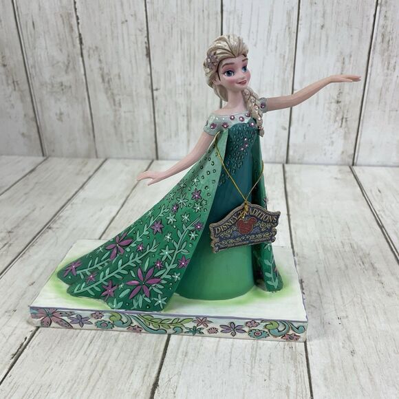 Enesco Jim Shore Disney CELEBRATION OF SPRING Elsa Frozen Fever Statue W/Box - Picture 2 of 10